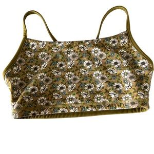 BuffBunny REVERSIBLE floral green athletic bra